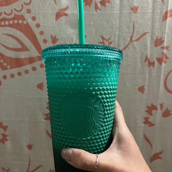 NWT! STARBUCKS mint Gradient studded tumbler set + keychain/ornament (3) - Picture 6 of 11